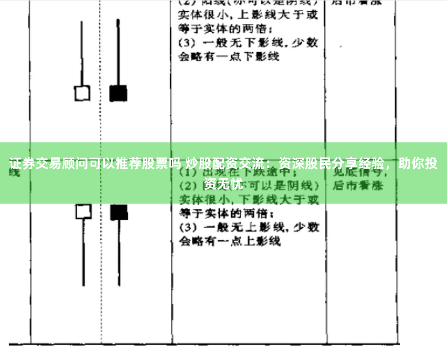 证券交易顾问可以推荐股票吗 炒股配资交流：资深股民分享经验，助你投资无忧