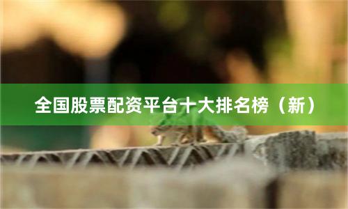 全国股票配资平台十大排名榜（新）